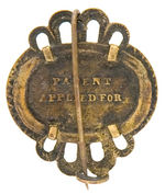 "SEYMOUR/BLAIR" UNIFACE 1868 FERROTYPE JUGATE PIN.