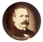 "ALTON B. PARKER" REAL PHOTO SEPIA BUTTON.