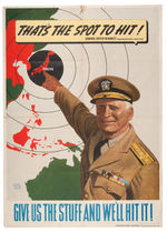 WWII NAVY ADMIRAL NIMITZ ATTACK TOKYO POSTER.