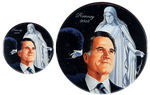 CAMPBELL LIMITED EDITION BUTTON PAIR 2.25" AND 4" FROM ROMNEY'S 2008 HOPEFUL CAMPAIGN.
