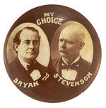 "MY CHOICE BRYAN AND STEVENSON" RARE REAL PHOTO JUGATE.