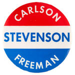 STEVENSON COATTAIL NAME BUTTON FROM MINNESOTA.