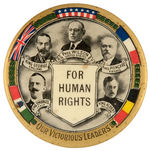 WILSON AND "OUR VICTORIOUS LEADERS/FOR HUMAN RIGHTS" POCKET MIRROR.