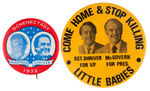 McGOVERN AND SHRIVER PAIR OF CLASSIC JUGATE BUTTONS.