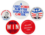FORD GROUP OF FIVE BUTTONS WITH FOUR FOR DATED EVENTS.