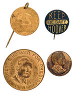 HOOVER GROUP OF 4 BRASS ITEMS FROM 1928-1932.