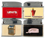 MISC. ADVERTISING GROUP OF NINE PROMO LIGHTERS.