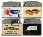 MISC. ADVERTISING GROUP OF NINE PROMO LIGHTERS.