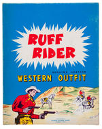 “RUFF RIDER” BOXED DOUBLE CAP GUN AND HOLSTER SET.