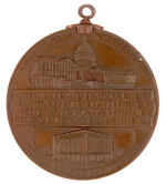 JOHN ADAMS/McKINLEY 1900 BRONZE MEDAL FOR CAPITOL IN D.C. 100TH YEAR.