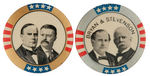 McKINLEY AND ROOSEVELT WITH MATCHING "BRYAN & STEVENSON" JUGATE BUTTONS.