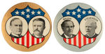 McKINLEY AND ROOSEVELT WITH MATCHING "BRYAN/STEVENSON" JUGATE BUTTONS.