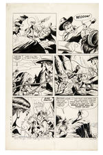 "LONE RANGER" #72 ORIGINAL DELL COMIC BOOK PAGE ART BY TOM GILL.