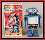 "BATTERY OPERATED SUPER SPACE COMMANDER" BOXED ROBOT.