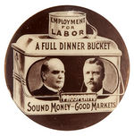 RARE VARIETY DINNER BUCKET 1" REAL PHOTO 1900 JUGATE BUTTON.