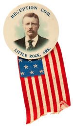 ROOSEVELT RARE BUTTON FOR ARKANSAS VISIT.