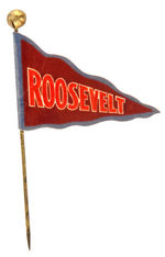 ROOSEVELT PAIR OF CELLULOID FLAGS ON STICKPINS.