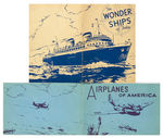 SHIPS AND AIRPLANES COMPLETE BREAD CARD PICTURE ALBUMS.
