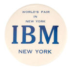 RARE "IBM" 1939 NYWF BUTTON.