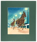 V. FRADER MIXED MEDIUM HARNESS RACING ORIGINAL PAINTING.