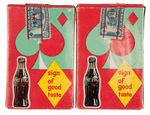 "DRINK COCA-COLA SIGN OF GOOD TASTE" BOXED CARD DECK PAIR.