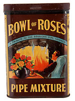 "BOWL OF ROSES PIPE MIXTURE" TOBACCO TIN.