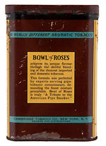 "BOWL OF ROSES PIPE MIXTURE" TOBACCO TIN.