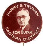 HARRY TRUMAN FIRST EVER ELECTION BUTTON FROM 1922.