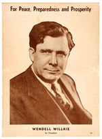 WENDELL WILLKIE “FOR PEACE, PREPAREDNESS AND PROSPERITY” 1940 POSTER PAIR.