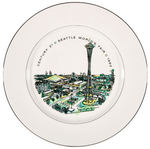 SEATTLE WORLD'S FAIR 1962 PLATES/TRAY NINE PIECE LOT.