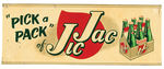 "PICK A PACK OF JIC JAC" TIN SIGN.