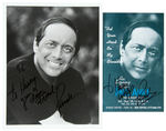 SINGER/SONGWRITER PAUL ANKA AUTOGRAPHED PHOTO & PROMO CARD WITH CANDID PHOTOS.