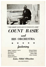 “COUNT BASIE” AUTOGRAPHED PHOTOS/CANDID PHOTOS/PROGRAM/TICKET STUB LOT.