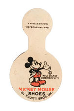 "MICKEY MOUSE SHOES BY TRUITT BROS. INC." RARE LITHO TAB.