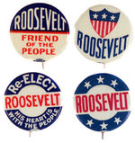 FDR MATCHING SLOGAN AND NAME BUTTONS.