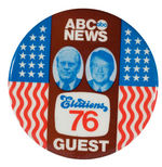 "ABC NEWS" CARTER/FORD DEBATE JUGATE PLUS TWO ADDITIONAL BUTTONS.