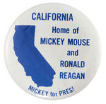 CALIFORNIA ANTI REAGAN BUTTON & TENNESSEE PRO REAGAN BUTTON PAIR.