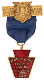 HOOVER UNLISTED INAUGURAL BADGE FROM PENNSYLVANIA.