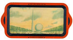 "NEW YORK WORLD'S FAIR 1939" TIN CONTAINERS & TRAYS LOT.