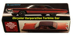 "THE EXPERIMENTAL CHRYSLER CORPORATION TURBINE CAR" BOXED PROMOTIONAL CAR.