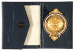 "SPECIAL DETECTIVE ATLANTIC CITY, N. J." BRASS/ENAMEL BADGE IN LEATHER CASE.