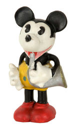 MICKEY MOUSE PLAYING FRENCH HORN LARGE 1930s BISQUE.