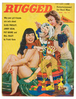 "RUGGED" 1957 MAGAZINE NO. 2  WITH BETTIE PAGE COVER.