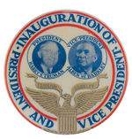 TRUMAN/BARKLEY RARE AND GRAPHIC INAUGURAL JUGATE BUTTON IN SUPERIOR CONDITION.