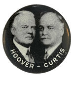 "HOOVER/CURTIS" RARE LITHO JUGATE BUTTON.