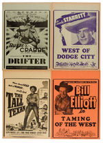 "B" WESTERN LOT OF TEN MOVIE HERALDS.