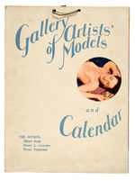 "GALLERY OF ARTISTS' MODELS AND CALENDAR" WITH UNUSUAL FORMAT.