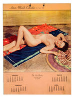 "GALLERY OF ARTISTS' MODELS AND CALENDAR" WITH UNUSUAL FORMAT.