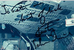 APOLLO 9 ASTRONAUT RUSTY SCHWEICKART SIGNED PHOTO DISPLAY.