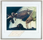 GEMINI 4 ASTRONAUT JAMES McDIVITT SIGNED ED WHITE SPACE WALK PHOTO DISPLAY.